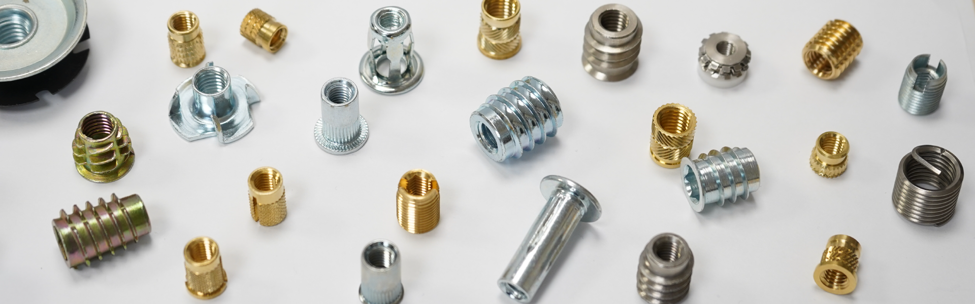 Threaded inserts for multiple applications including plastic, wood, metal, stone and composite