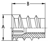 Woodfit - Headed - Steel - M6x12mm