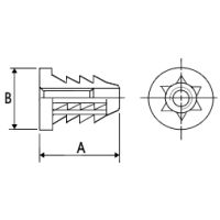 Woodfit - Headed - Type B - M4x9.5mm