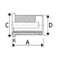 Pressfit - Reverse Headed - Slotted - M6